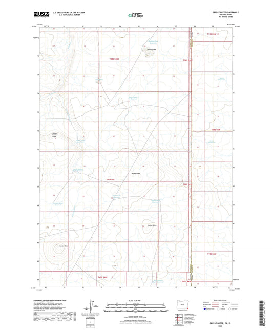 Defeat Butte Oregon US Topo Map Image