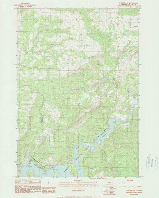 Classic USGS Eagle Rock Oregon 7.5'x7.5' Topo Map Image