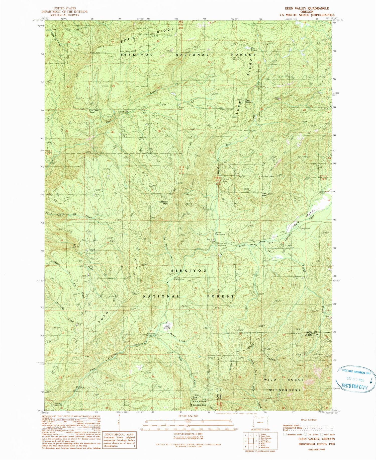 Classic USGS Eden Valley Oregon 7.5'x7.5' Topo Map Image