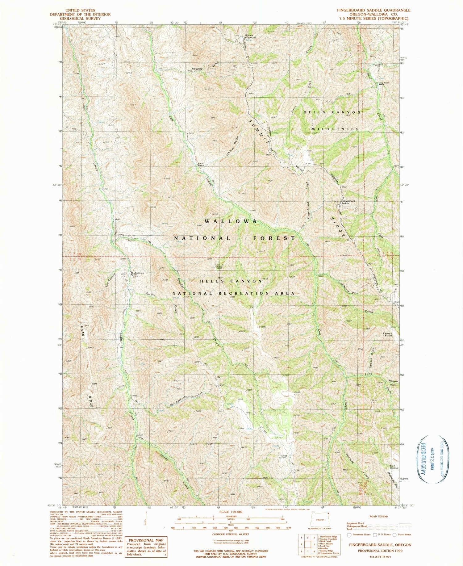 Classic USGS Fingerboard Saddle Oregon 7.5'x7.5' Topo Map Image