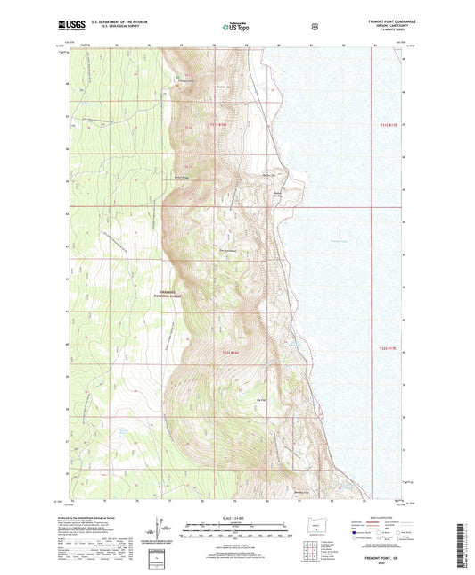 Fremont Point Oregon US Topo Map Image