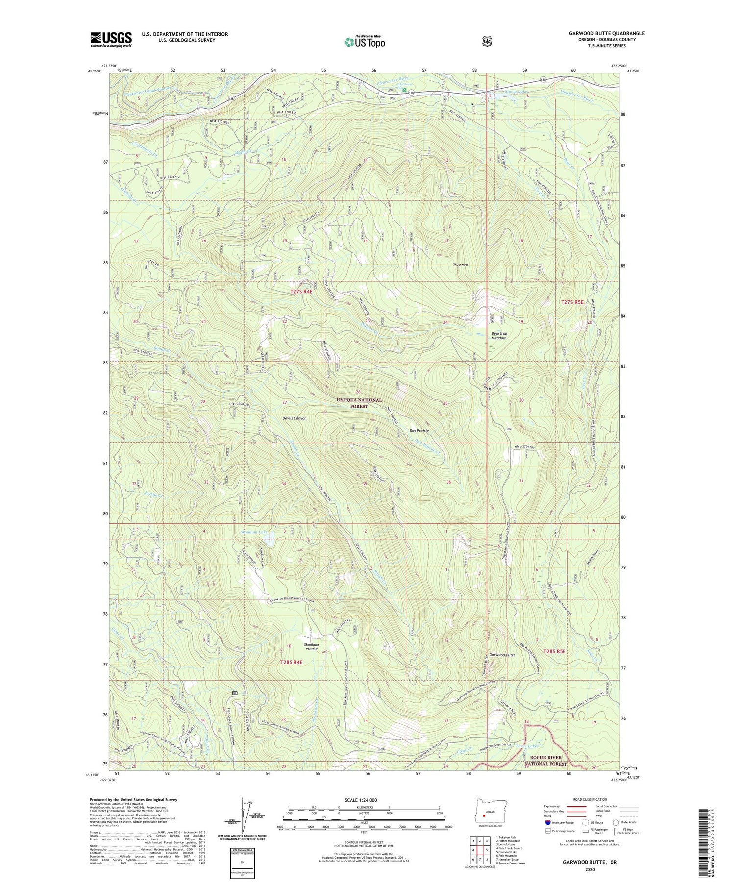 Garwood Butte Oregon US Topo Map Image