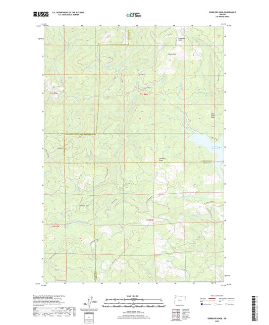 Gobblers Knob Oregon US Topo Map Image