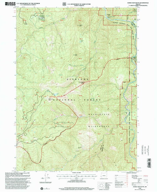 Classic USGS Horse Sign Butte Oregon 7.5'x7.5' Topo Map Image