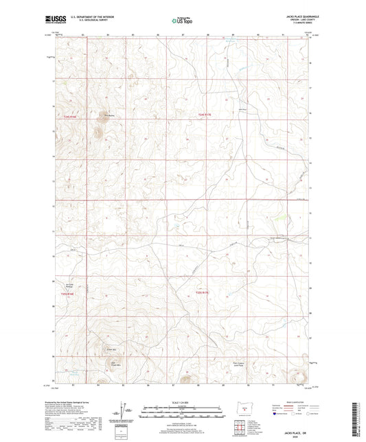 Jacks Place Oregon US Topo Map Image