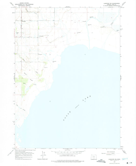Classic USGS West Side Oregon 7.5'x7.5' Topo Map Image