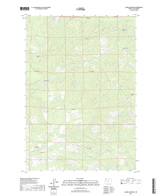 Laurel Mountain Oregon US Topo Map Image