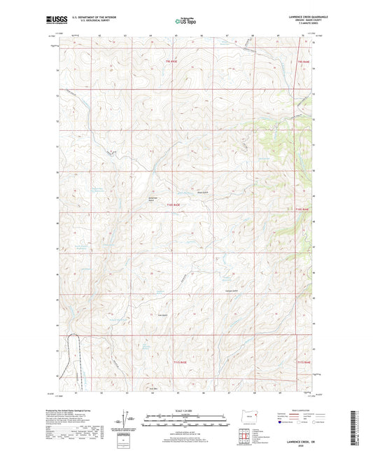 Lawrence Creek Oregon US Topo Map Image