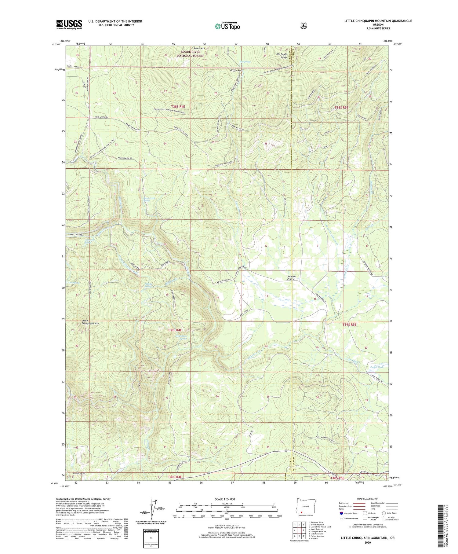Little Chinquapin Mountain Oregon US Topo Map Image