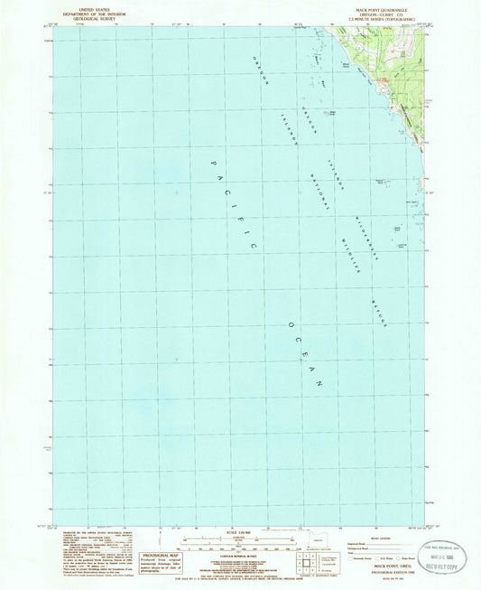 Classic USGS Mack Point Oregon 7.5'x7.5' Topo Map Image
