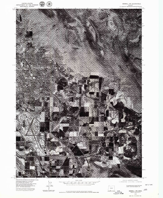 Classic USGS Altamont Oregon 7.5'x7.5' Topo Map Image
