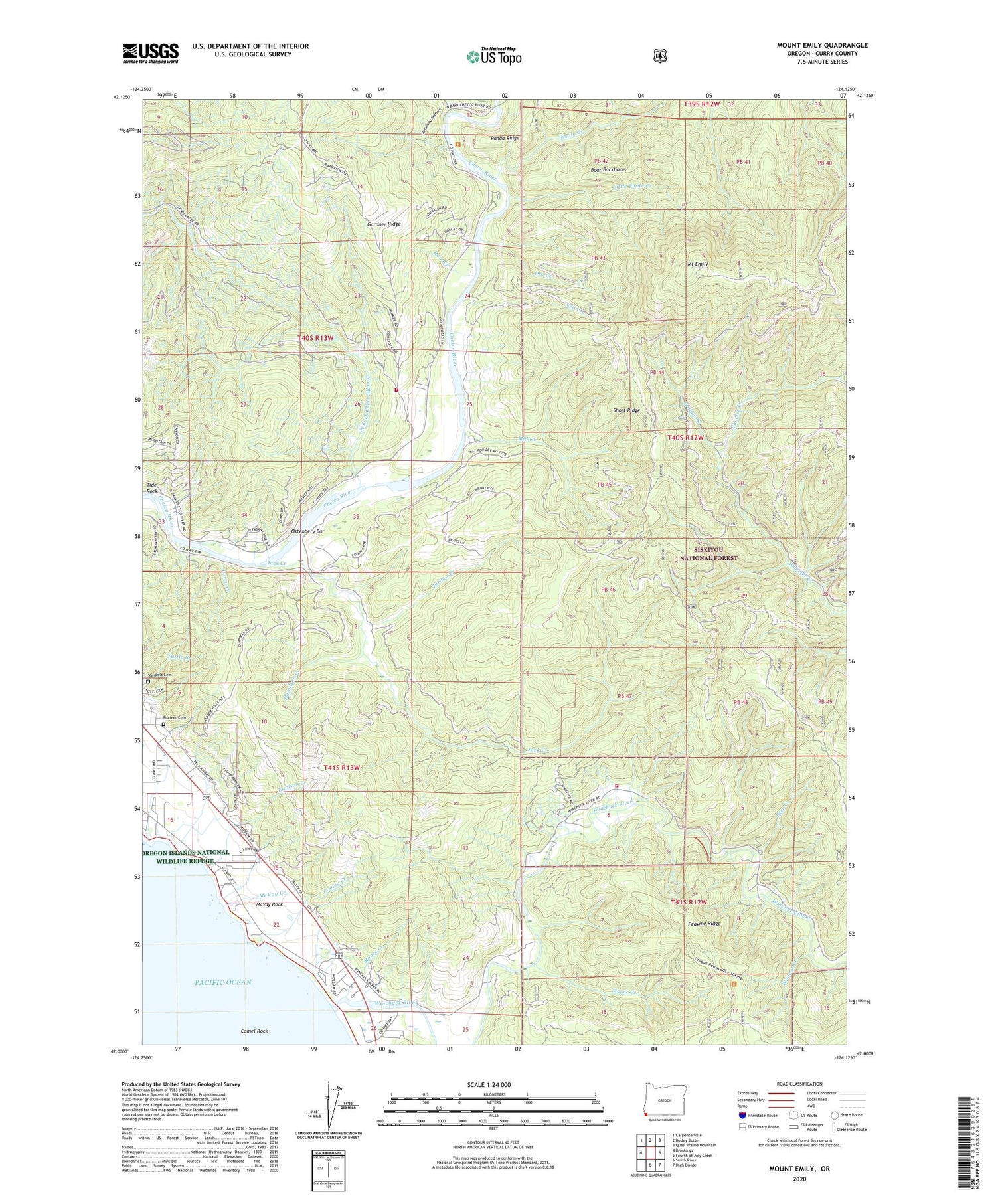 Mount Emily Oregon US Topo Map Image