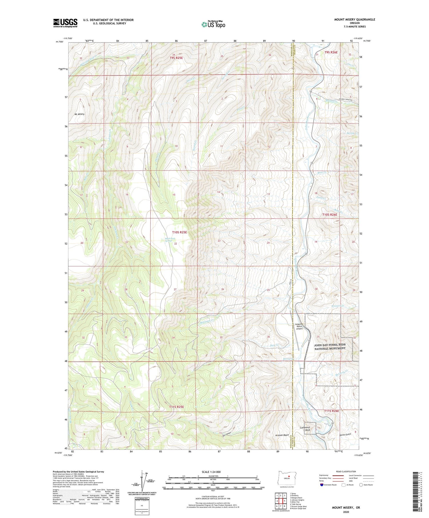 Mount Misery Oregon US Topo Map Image