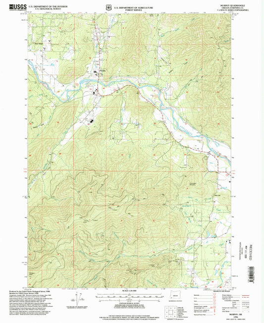 Classic USGS Murphy Oregon 7.5'x7.5' Topo Map Image