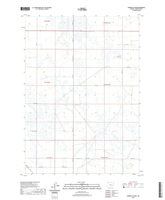 Ninemile Slough Oregon US Topo Map Image