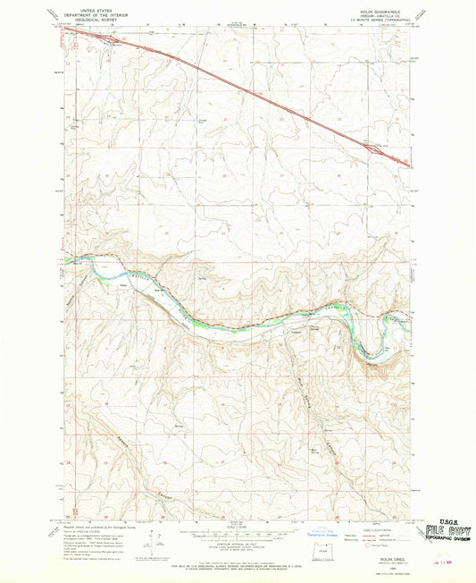 Classic USGS Nolin Oregon 7.5'x7.5' Topo Map Image