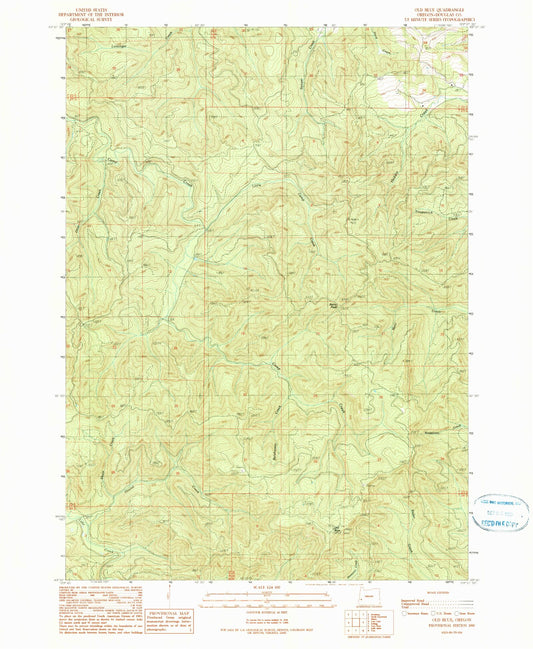 Classic USGS Old Blue Oregon 7.5'x7.5' Topo Map Image
