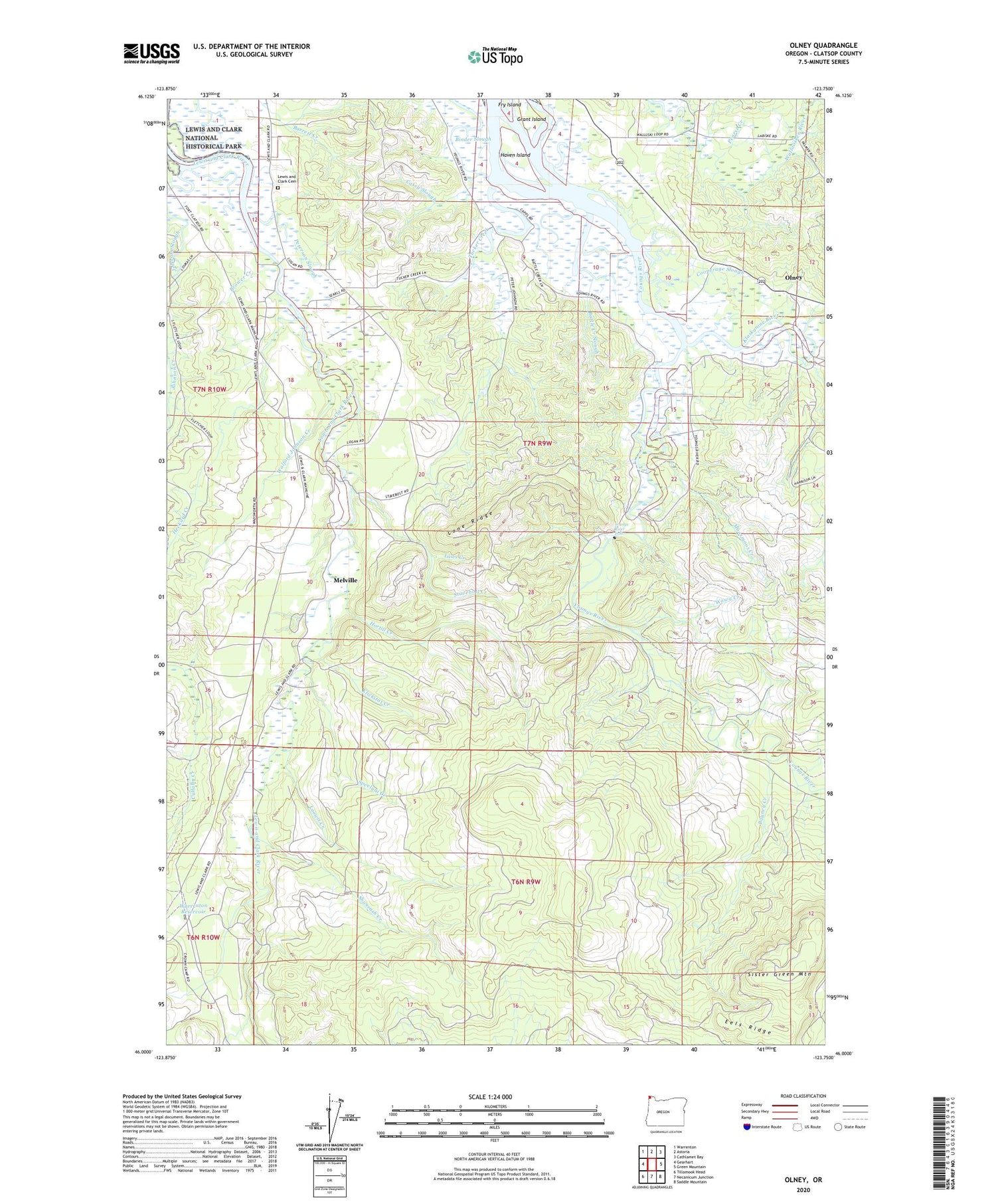 Olney Oregon US Topo Map Image