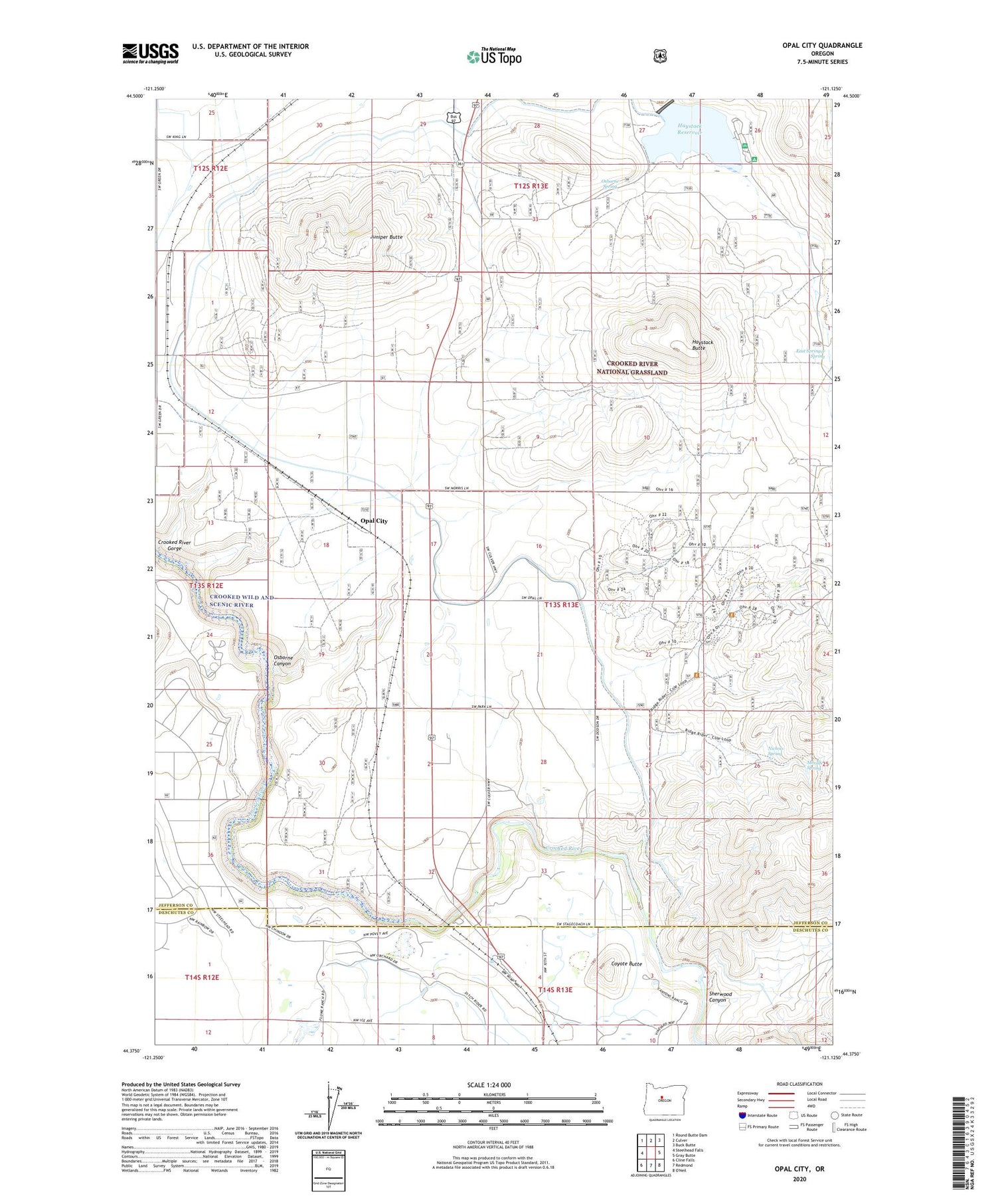Opal City Oregon US Topo Map Image