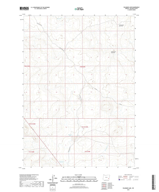 Palomino Lake Oregon US Topo Map Image