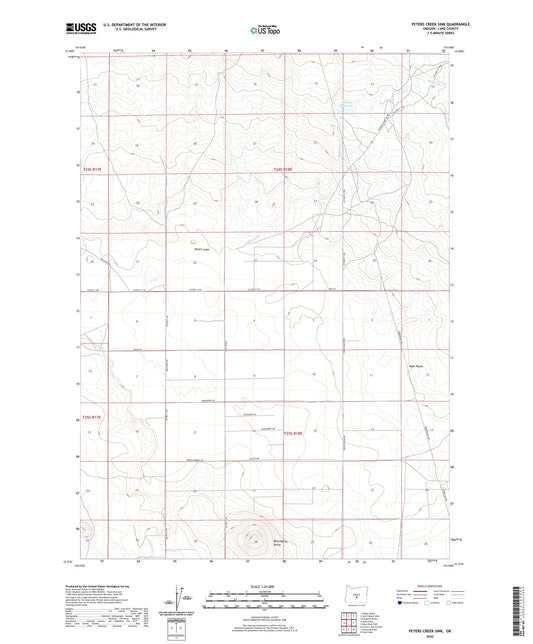 Peters Creek Sink Oregon US Topo Map Image