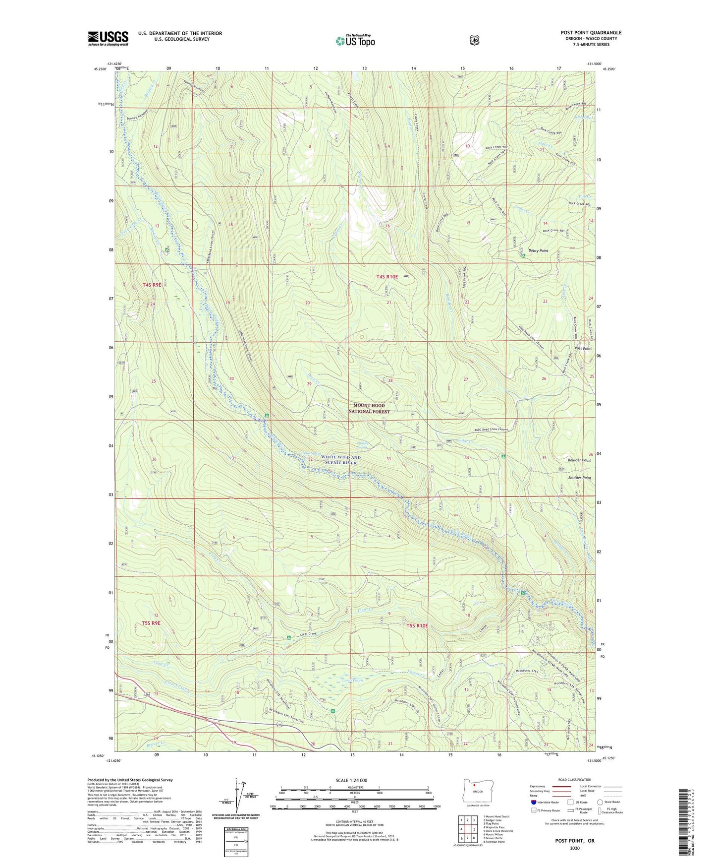 Post Point Oregon US Topo Map Image