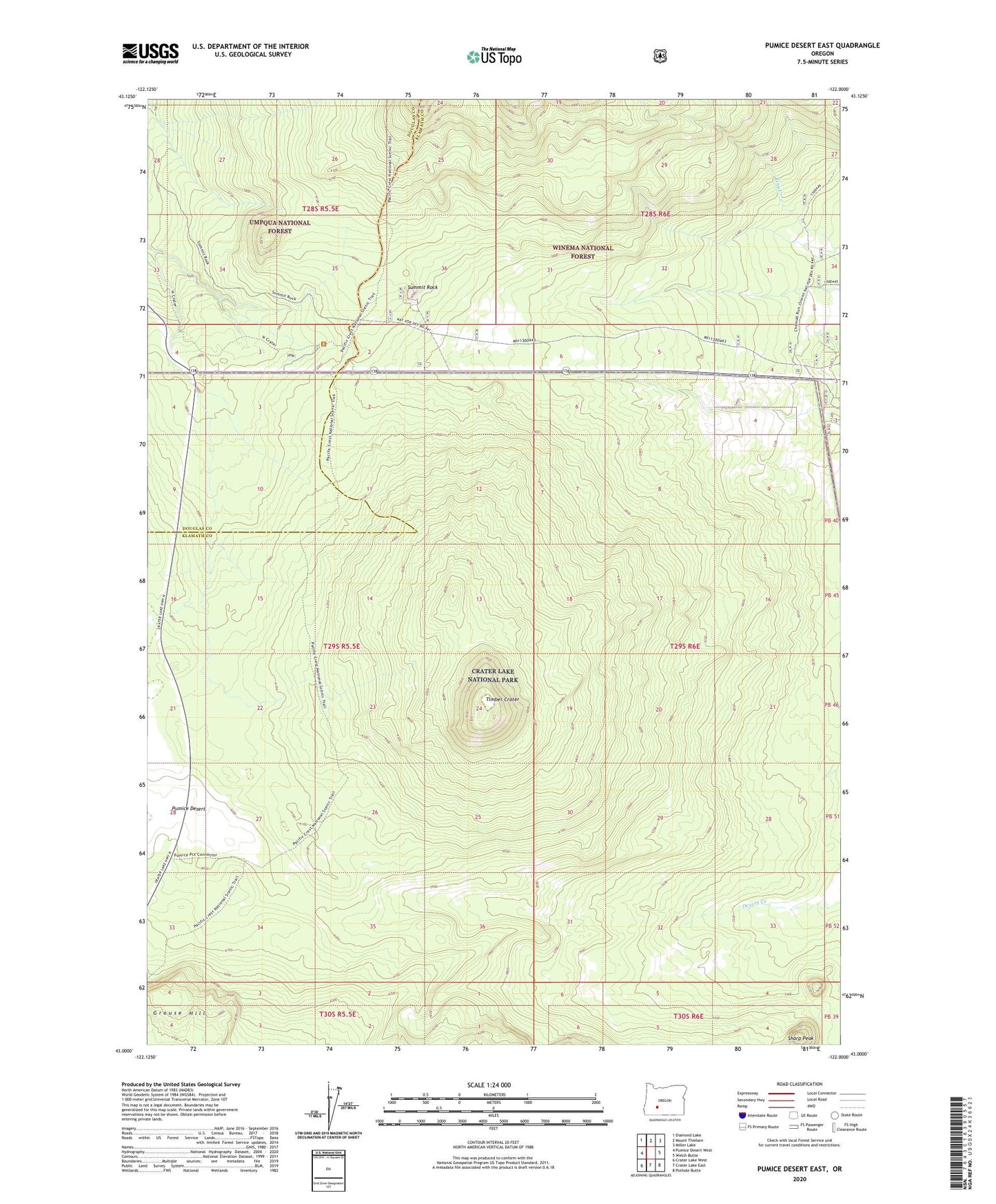 Pumice Desert East Oregon US Topo Map Image