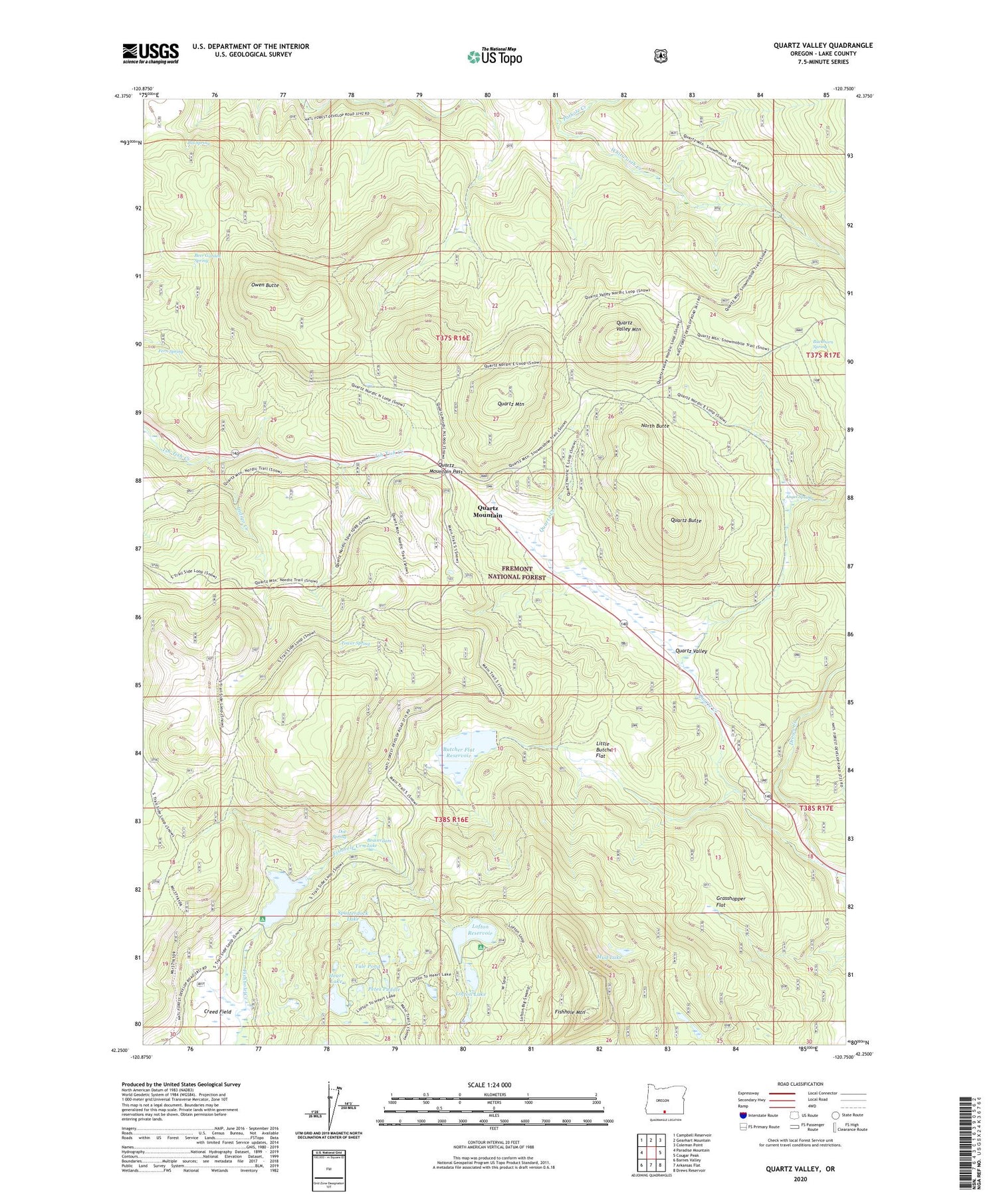 Quartz Valley Oregon US Topo Map Image