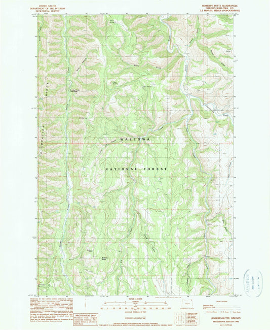 Classic USGS Roberts Butte Oregon 7.5'x7.5' Topo Map Image