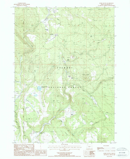 Classic USGS Rodeo Butte Oregon 7.5'x7.5' Topo Map Image