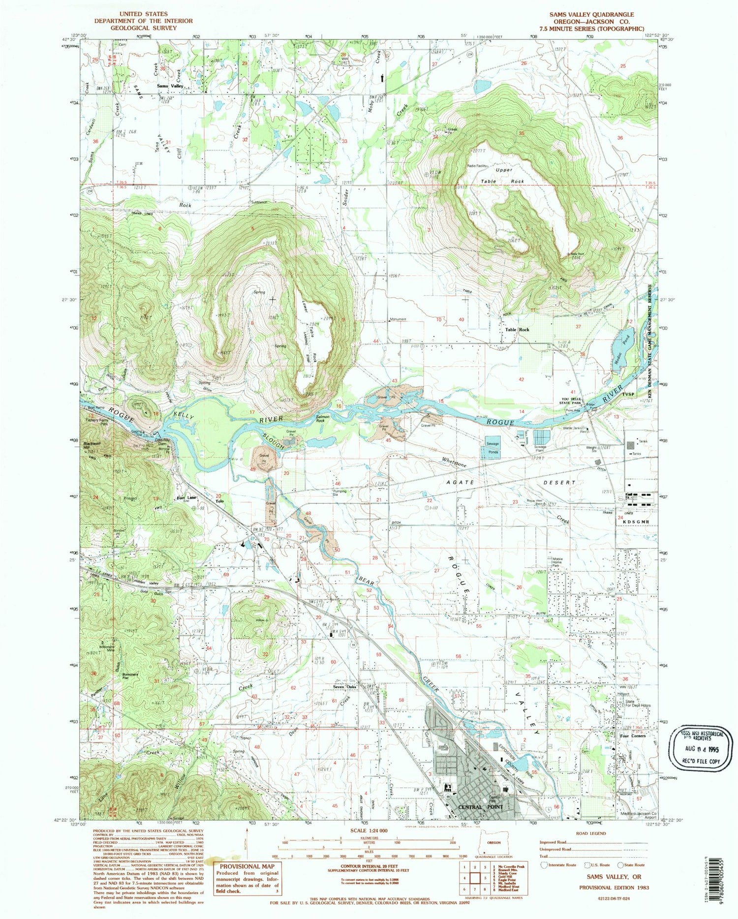 Classic USGS Sams Valley Oregon 7.5'x7.5' Topo Map Image