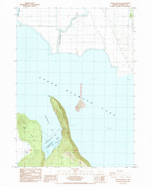 Classic USGS Shoalwater Bay Oregon 7.5'x7.5' Topo Map Image
