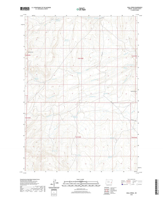 Skull Spring Oregon US Topo Map Image