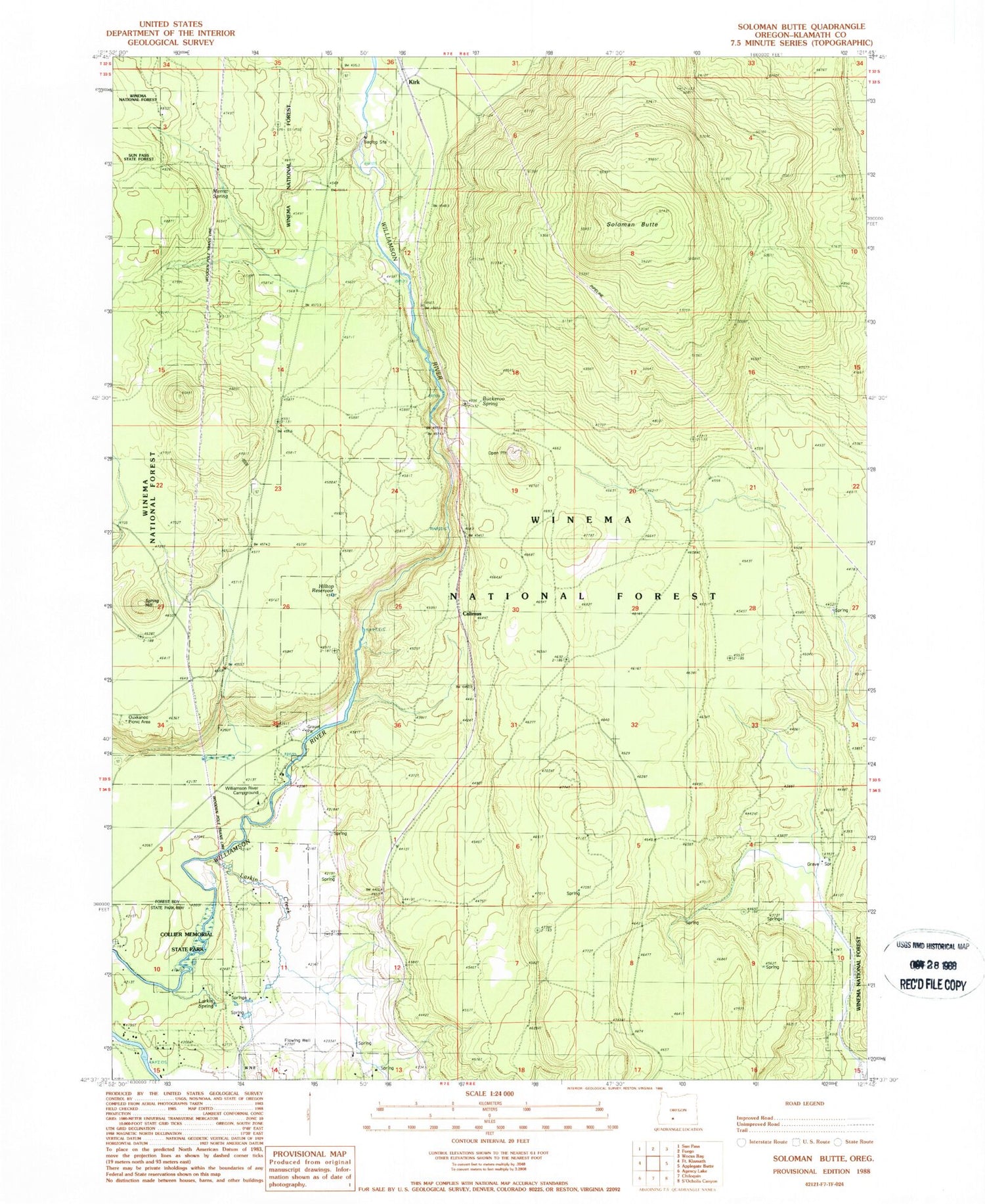 Classic USGS Soloman Butte Oregon 7.5'x7.5' Topo Map Image
