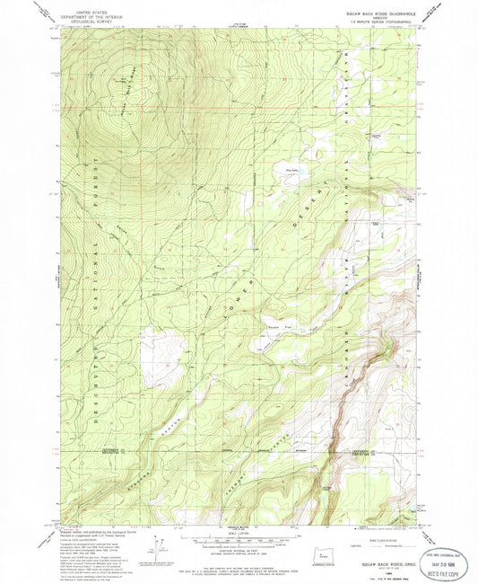 Classic USGS Akawa Butte Oregon 7.5'x7.5' Topo Map Image