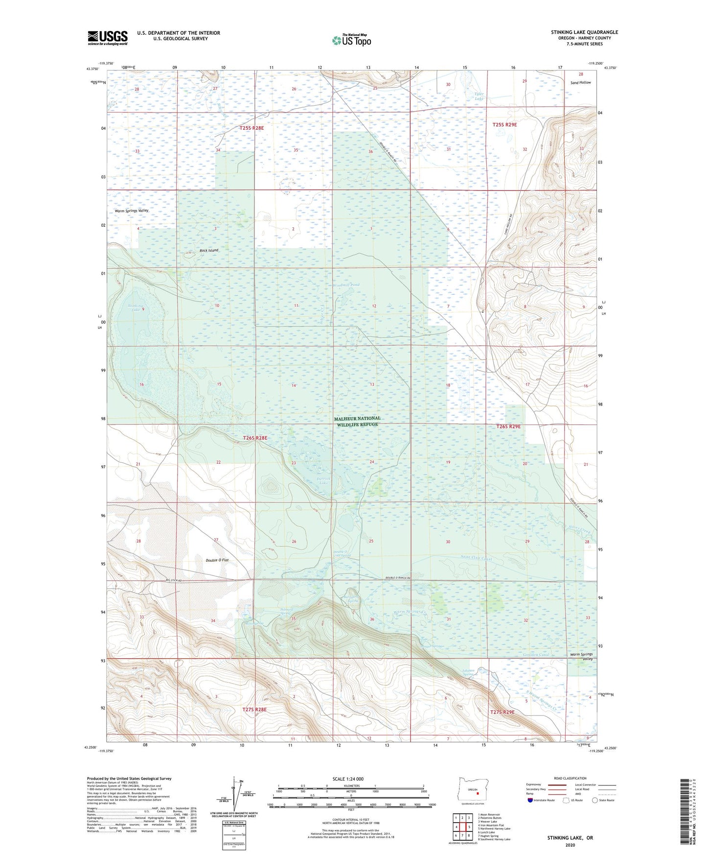 Stinking Lake Oregon US Topo Map Image