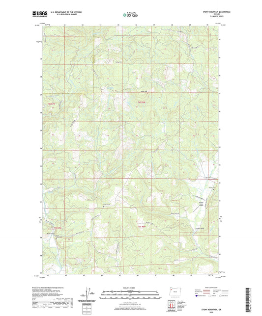 Stony Mountain Oregon US Topo Map Image