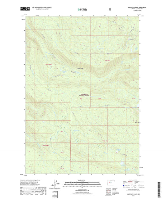 Substitute Point Oregon US Topo Map Image