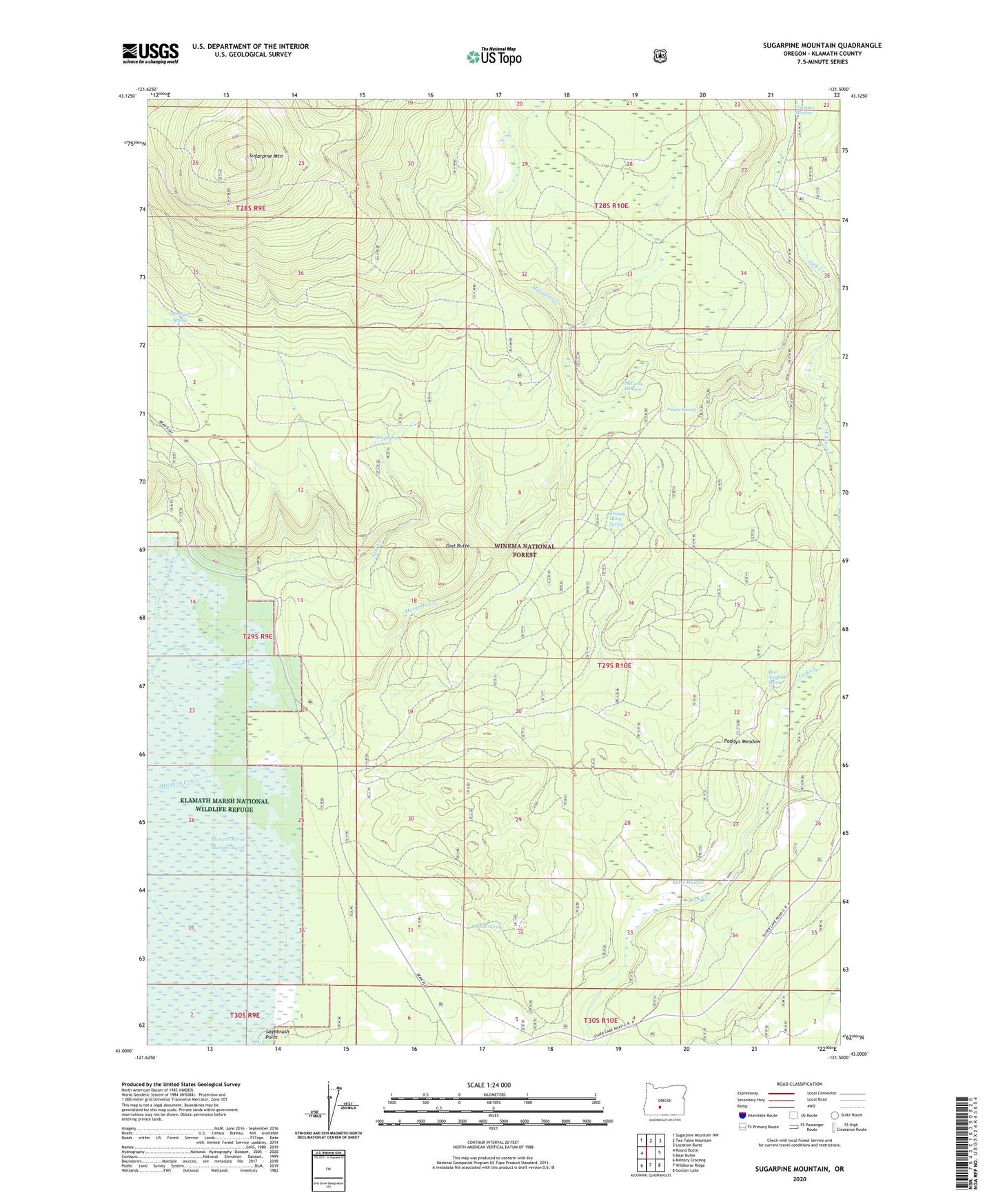 Sugarpine Mountain Oregon US Topo Map Image