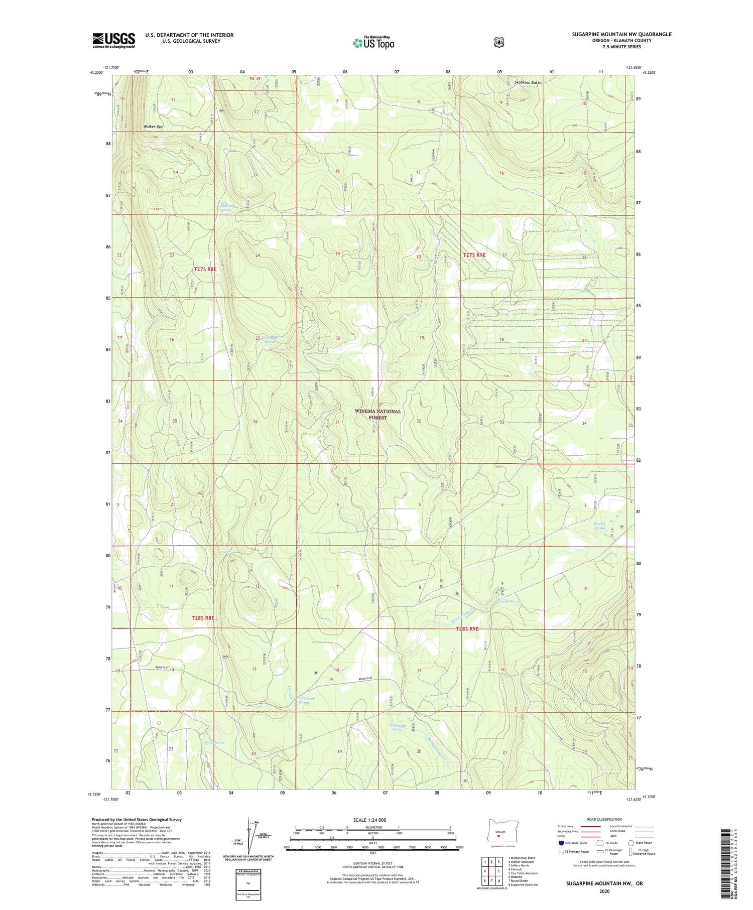 Sugarpine Mountain NW Oregon US Topo Map Image