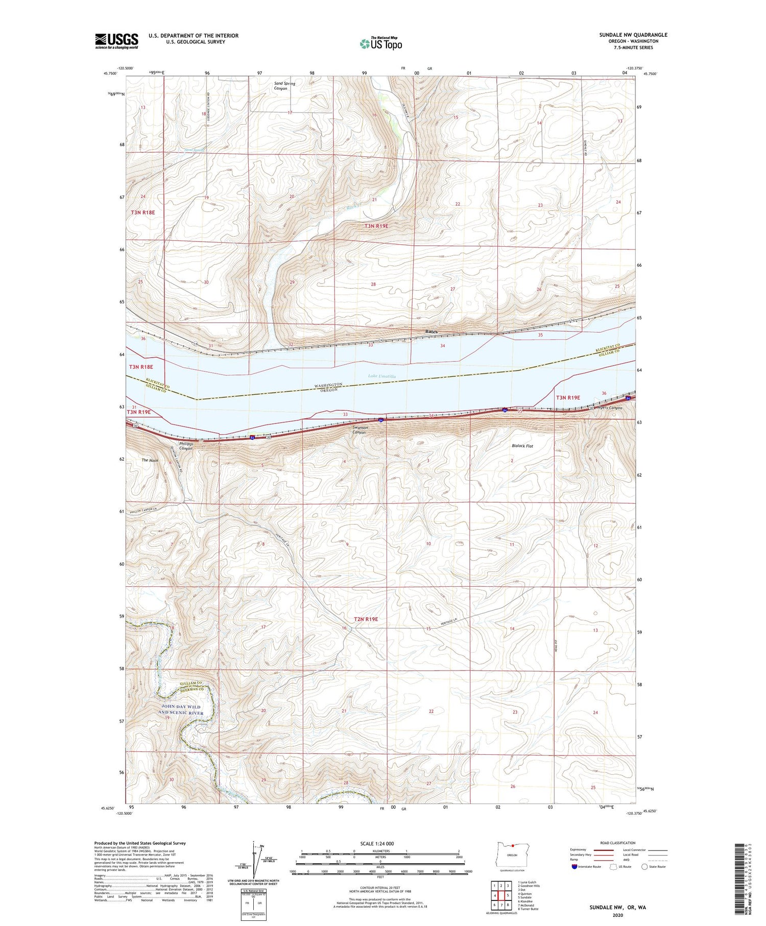 Sundale NW Oregon US Topo Map Image