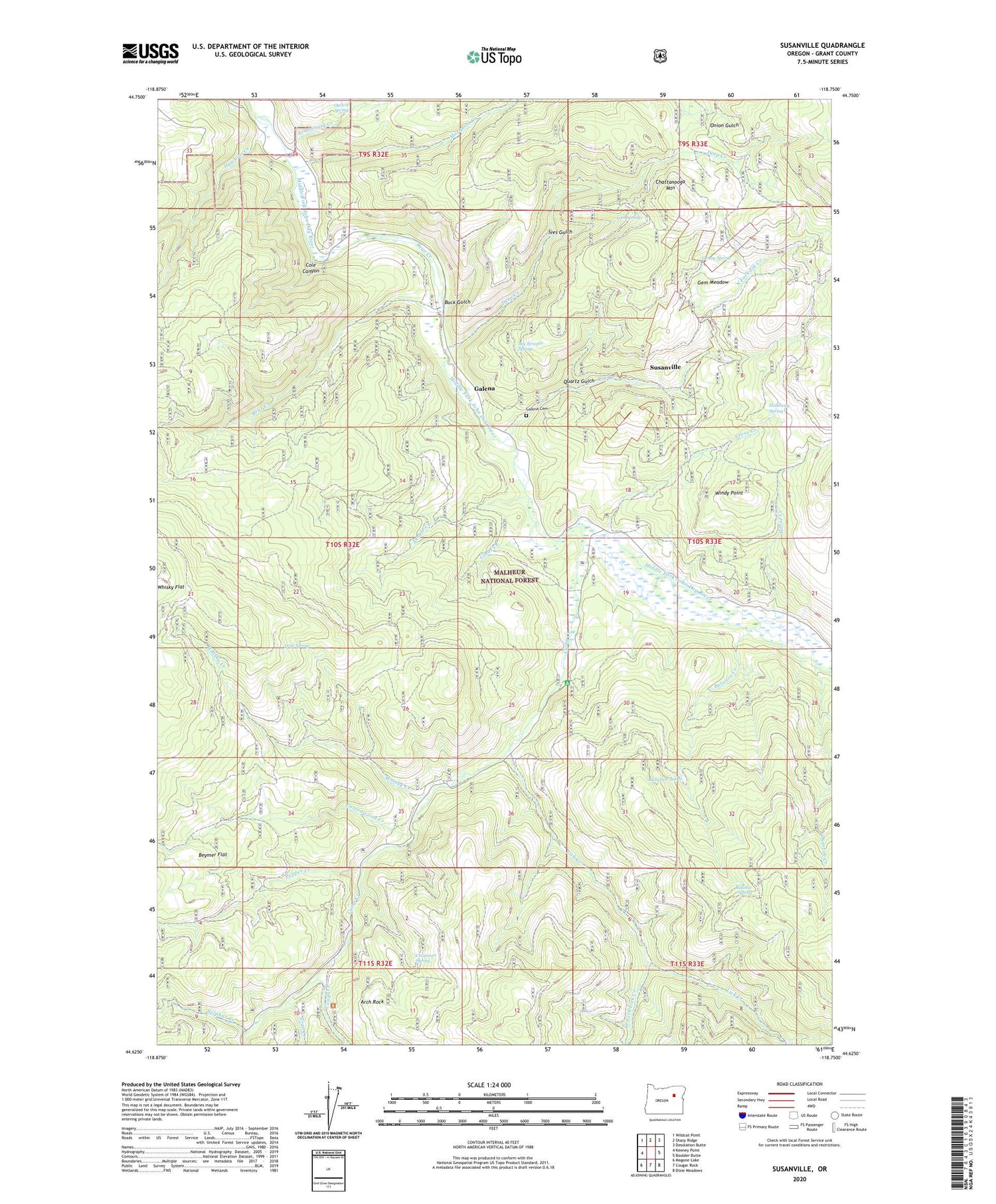 Susanville Oregon US Topo Map Image
