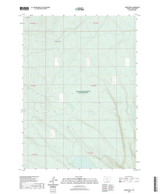 Swede Knoll Oregon US Topo Map Image