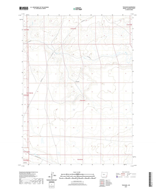 The Basin Oregon US Topo Map Image