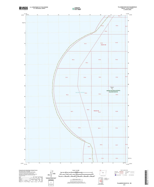 Tillamook Head OE W Oregon US Topo Map Image