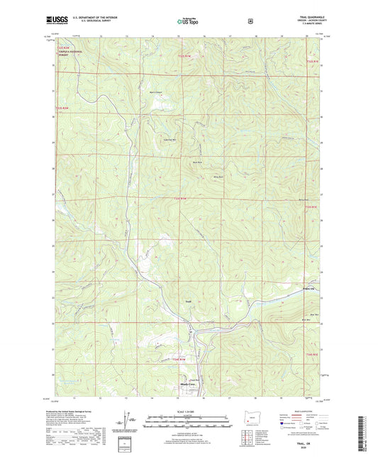 Trail Oregon US Topo Map Image