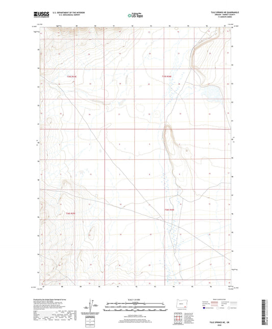 Tule Springs NE Oregon US Topo Map Image