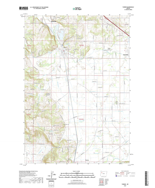 Turner Oregon US Topo Map Image