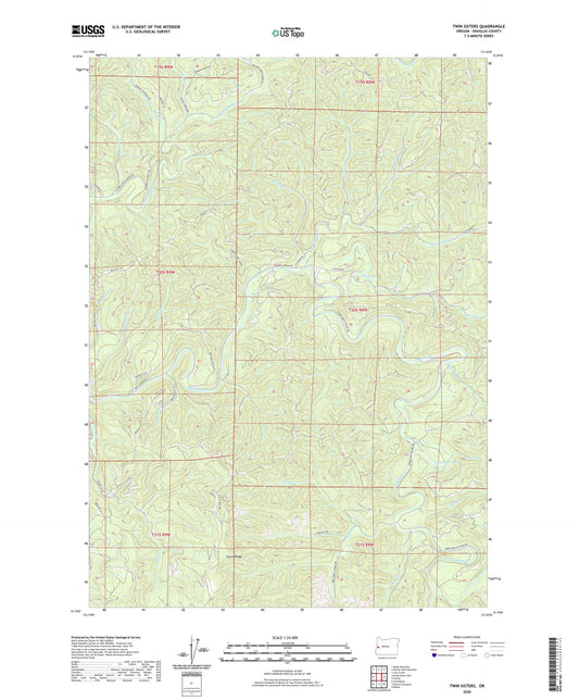 Twin Sisters Oregon US Topo Map Image