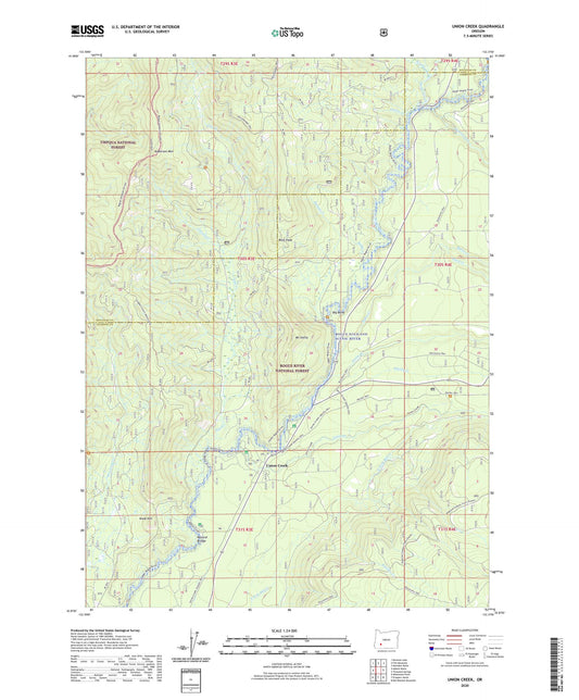 Union Creek Oregon US Topo Map Image